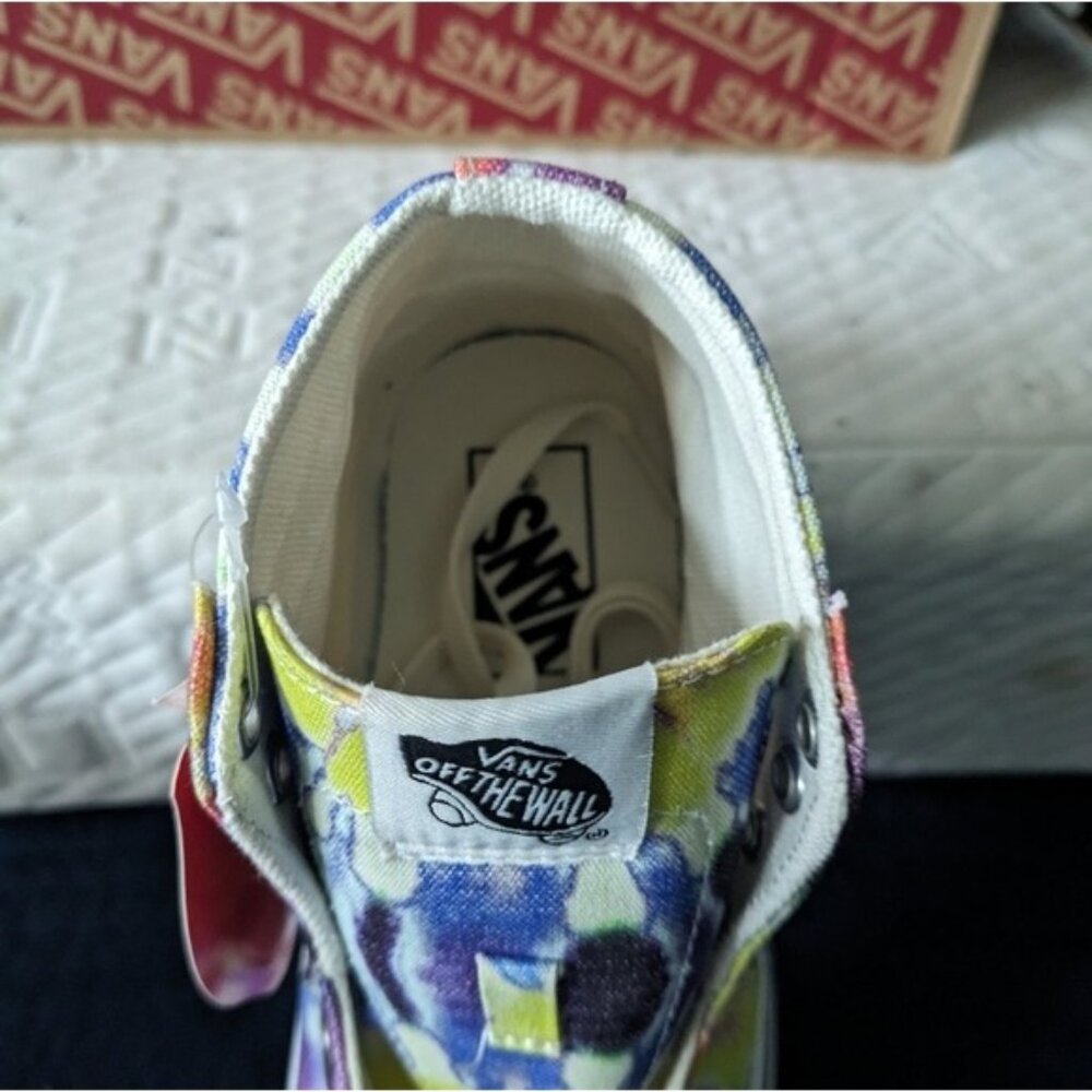 Vans Sk8 Hi Tapered Washed Tie Die Women Size 7 Yellow White VNOA4U1619X 112025 - Picture 5 of 11